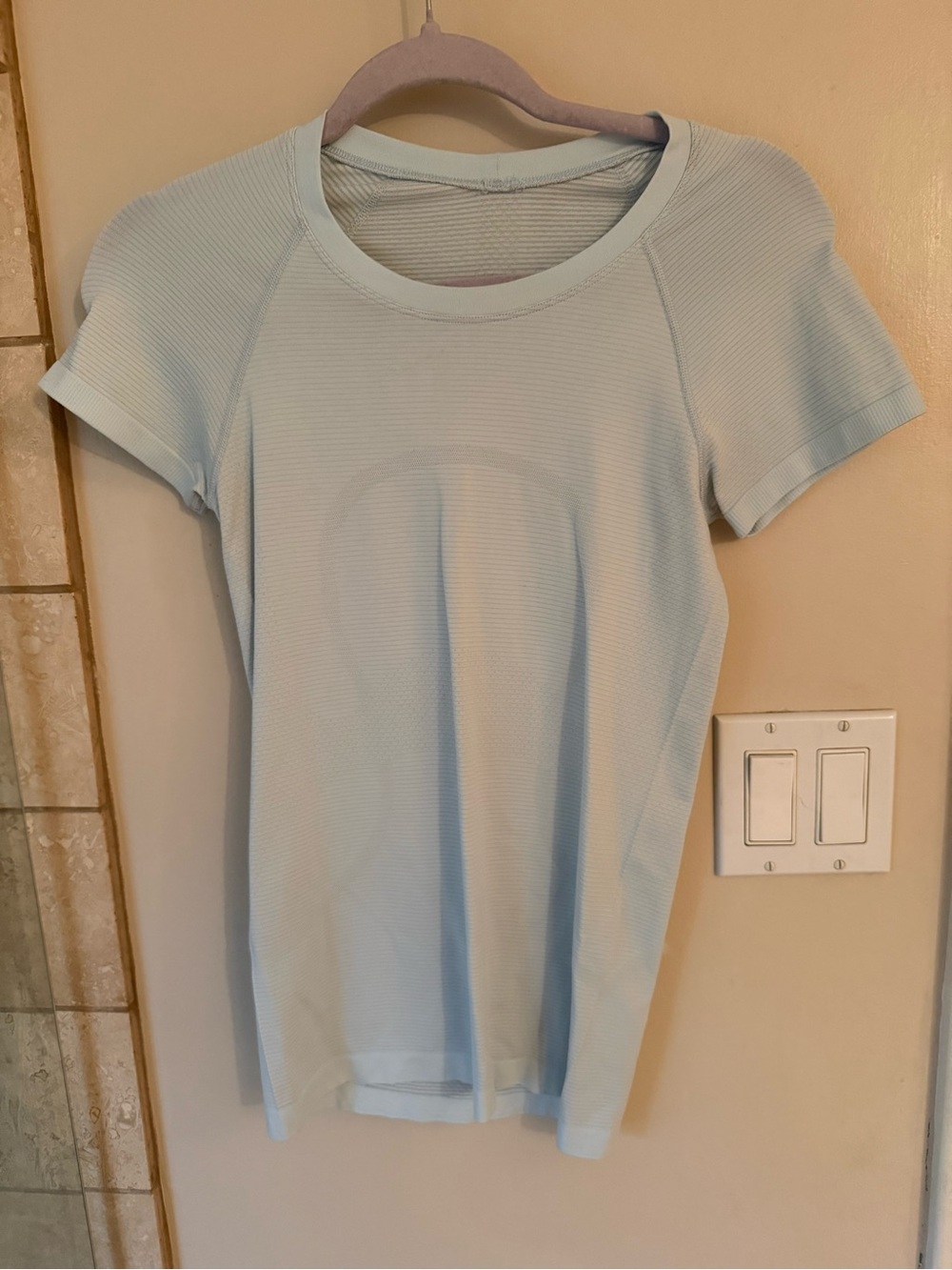 Lululemon Light Blue Women's swiftly tech Short Sleeve Top size 4